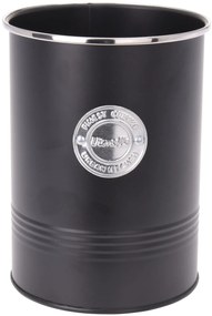 Excellent Houseware Kovový stojan na príbory, čierna, 17 cm