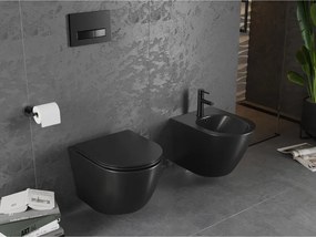 Mexen Lena, závesný bidet 48x37 cm, čierna matná, 35224885