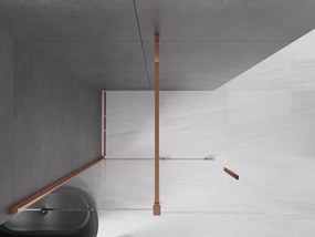 Mexen Velar, posuvné dvere do otvoru typ Walk-In 150 cm, 8mm číre sklo, ružové zlato, 871-150-000-03-60