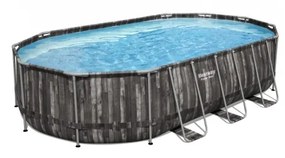 Marimex | Bazén Florida SWING 6,10x3,66x1,22m s kartušovou filtráciou a príslušenstvom - motív Tmavé drevo | 10340311