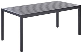 Hliníkový záhradný stôl 180 x 90 cm čierny VERNIO Beliani
