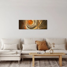 Obraz abstrakcie (s hodinami) (90x30 cm)