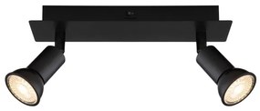 Globo 57998-2 - Bodové svietidlo DREW 2xGU10/35W/230V čierna