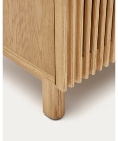 Nočný stolík v dekore duba v prírodnej farbe Beyla – Kave Home