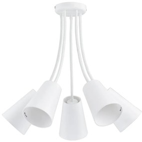 TK Lighting luster na tyči WIRE WHITE 5xE27/60W/230V TK2098