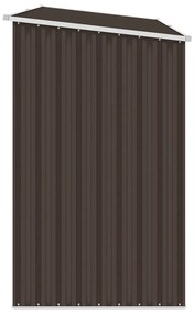 Záhradná kôlňa na palivové drevo hnedá 245x98x159 cm pozinkovaná oceľ