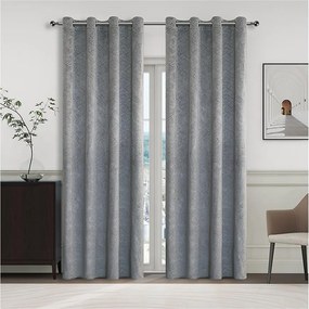 Záves na krúžkoch YC11937/280G/22/140x250 cm šedá