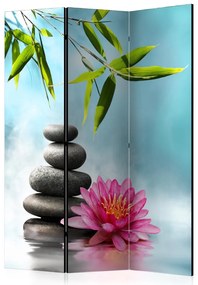 Artgeist Paraván - Water Lily and Zen Stones [Room Dividers]