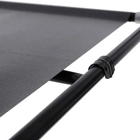 Úložná textilná skriňa s policami a vešiakovou tyčou MATIS 150x175 cm sivá