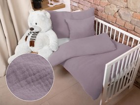 Biante Detské mušelínové posteľné obliečky do postieľky Nature MSN-013 Pastelovo fialové Do postieľky 100x135 a 40x60 cm