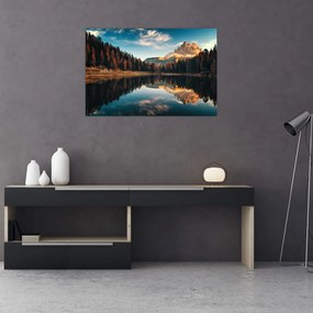 Obraz - Alpy, Taliansko, Dolomity, Lago Antorno (90x60 cm)