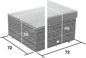 DEOKORK Ratanová variabilná zostava MALIBU pre 5 osôb (béžovo-hnedá)