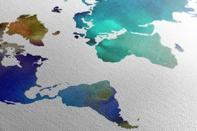 Obraz farebná mapa sveta v akvarelovom prevedení Varianta: 120x80