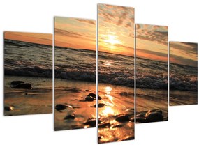 Obraz - Západ slnka pri oceáne (150x105 cm)