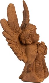 Dekoratívna hrdzavá figúrka anjel modliaci - 13*8*19 cm
