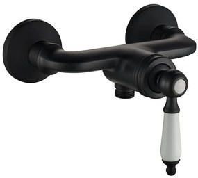 Sprchová batéria nástenná Retro čierna