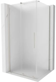 Mexen Velar, sprchový kút s posuvnými dverami 110 x 75 cm, 8mm sklo námraza, brúsená oceľ, 871-110-075-31-97