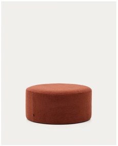 Taburet v terakotovej farbe z textílie buklé Kaeli – Kave Home