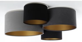 Stropné svietidlo SPACE 4xE27/60W/230V šedá/čierna/zlatá