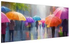Obraz - Daždivý deň (120x50 cm)