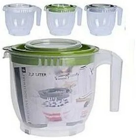 Kuchynská misa s 2 vekami, 2,2 l, mix farieb