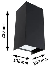 Paulmann 94325 - 2xLED/6,5W IP44 Vonkajšie nástenné svietidlo FLAME 230V