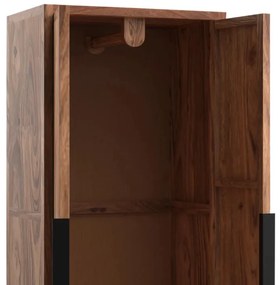 furniture-nabytek.cz - Masívna šatní skriňa Sydney z akácie, lakovaná, hnedá