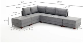 Béžová rohová pohovka (ľavý roh) Fly – Balcab Home