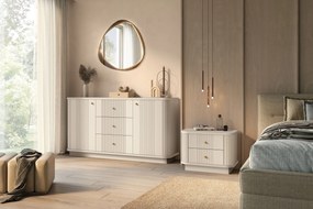 Sada nočných stolíkov Vesper 56 cm - kašmírové / zlaté úchytky