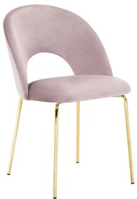 Súprava 2 stoličiek „Lotus Lavender & Gold Metal", 60 x 51 x 82 cm