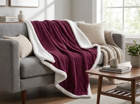 Baránková deka VELVORA, tmavo fialová Rozmer: 150 x 200 cm