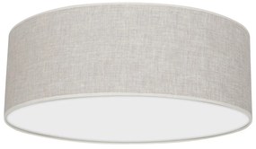 Stropné svietidlo Lino Round, 1x ľanové tienidlo, (biele plexisklo), (fi 50cm)