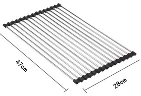 Mexen príslušenstvo, zvíjací odkvapávač pre kuchynský drez, čierna, 660949-70