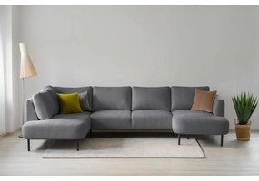 Tmavosivá rohová pohovka (ľavý roh/do "U") Hero – Scandic