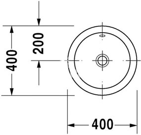 Duravit Architec - Vstavané umývadlo Ø 400 mm, s prepadom, biela 0318400000