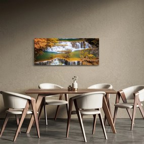 Obraz - Vodopády Huay Mae Khamin, Thajsko (120x50 cm)