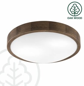 Brilagi - LED Stropné svietidlo CARVALHO SLIM 2xE27/60W/230V dub orech pr. 37 cm