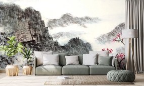 Samolepiaca tapeta tradičná čínska maľba krajiny - 150x100