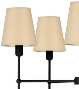 Luster na tyči MADELA 5xE14/40W/230V béžová/čierna