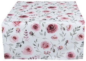 Bavlnený behúň na stôl s ružami Rustic Rose - 50*140 cm