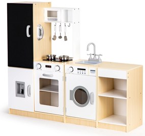 Drevená kuchynka pre deti samostatné segmenty XXL doska + LED ECOTOYS