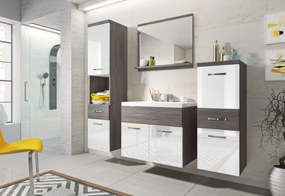 Kúpeľňová zostava LABA s umývadlom, bodega/biela lesk