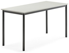 Stôl SONITUS, 1400x600x720 mm, HPL - šedá, antracit