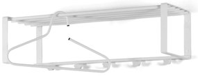 Biely kovový nástenný vešiak s poličkou 70 cm Rex – Spinder Design