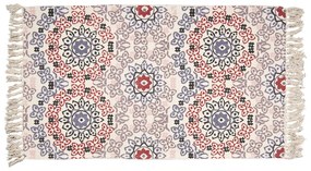 Bavlnený koberec so farebnými ornamentmi a strapcami - 70*120 cm