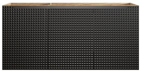 Závěsná skříňka pod umyvadlo Luxor Black I s deskou 120 cm černá/dub olejovaný