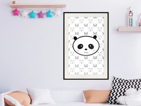 Artgeist Plagát - Pandas and Bears [Poster] Veľkosť: 30x45, Verzia: Čierny rám s passe-partout