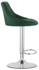 Zelená barová stolička VELVET KAST