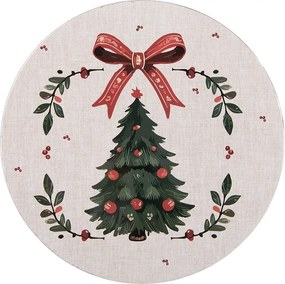 Plastový servírovací tanier so stromčekmi Christmas Harmony - Ø 33*1 cm
