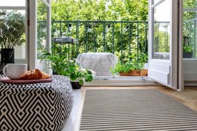 Exteriérový Obojstranný Koberec SIZAL DOUBLE 29204095 béž/čierny